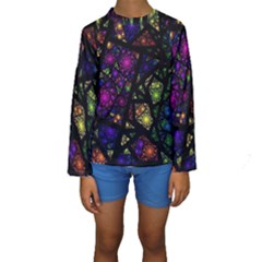 Stained Glass Crystal Art Kids  Long Sleeve Swimwear by Cowasu