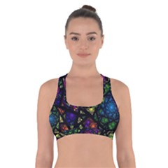 Stained Glass Crystal Art Cross Back Sports Bra by Cowasu