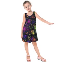 Stained Glass Crystal Art Kids  Sleeveless Dress by Cowasu