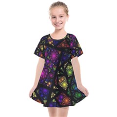 Stained Glass Crystal Art Kids  Smock Dress by Cowasu