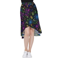 Stained Glass Crystal Art Frill Hi Low Chiffon Skirt by Cowasu