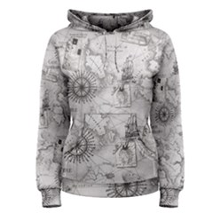 Vintage Cartography Atlas Nautical Map Women s Pullover Hoodie