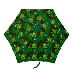 Green Monster Cartoon Seamless Tile Abstract Mini Folding Umbrellas