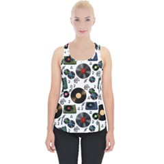 Records Vinyl Seamless Background Piece Up Tank Top