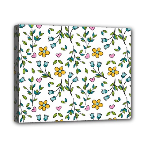Flower Floral Pattern Canvas 10  X 8  (stretched)