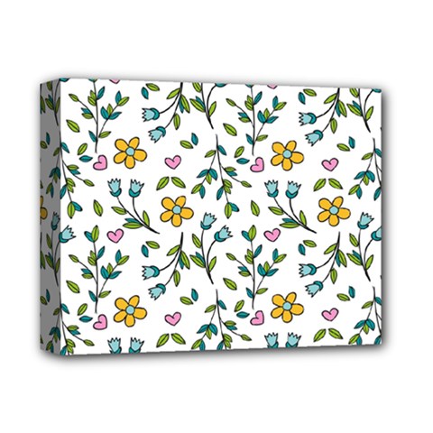 Flower Floral Pattern Deluxe Canvas 14  X 11  (stretched)