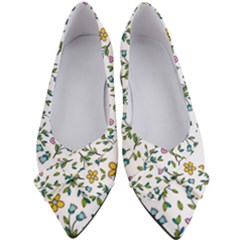 Flower Floral Pattern Women s Bow Heels