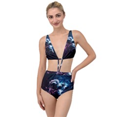 Psychedelic Astronaut Trippy Space Art Tied Up Two Piece Swimsuit