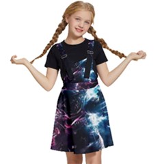 Psychedelic Astronaut Trippy Space Art Kids  Apron Dress by Bangk1t