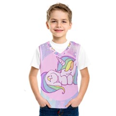 Unicorn Stitch Kids  Basketball Tank Top