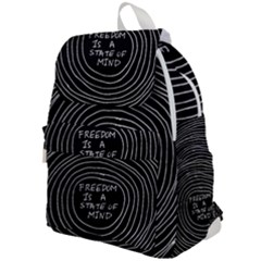 Psychedelic Art Freedom Is A State Of Mind Trippy Quotes Top Flap Backpack