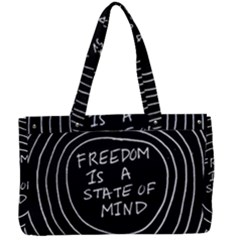 Psychedelic Art Freedom Is A State Of Mind Trippy Quotes Canvas Work Bag