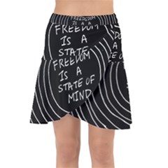 Psychedelic Art Freedom Is A State Of Mind Trippy Quotes Wrap Front Skirt