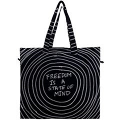 Psychedelic Art Freedom Is A State Of Mind Trippy Quotes Canvas Travel Bag