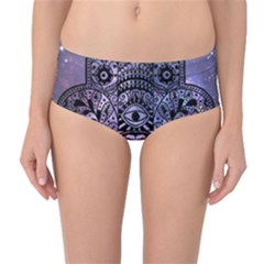 Hamsa Hand Mid-waist Bikini Bottoms by Bangk1t