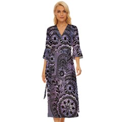 Hamsa Hand Midsummer Wrap Dress