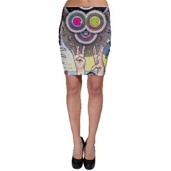 Vintage Trippy Aesthetic Psychedelic 70s Aesthetic Bodycon Skirt