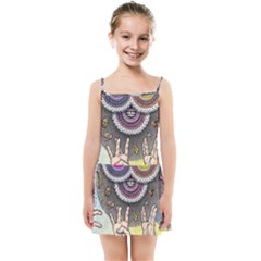 Vintage Trippy Aesthetic Psychedelic 70s Aesthetic Kids  Summer Sun Dress