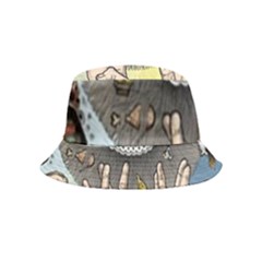 Vintage Trippy Aesthetic Psychedelic 70s Aesthetic Inside Out Bucket Hat (kids) by Bangk1t