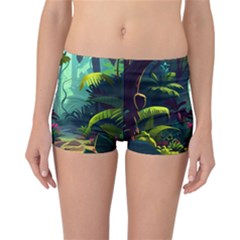 Rainforest Jungle Cartoon Animation Background Reversible Boyleg Bikini Bottoms by Ndabl3x