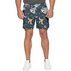 Space Theme Art Pattern Design Wallpaper Men s Runner Shorts by Ndabl3x