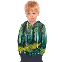 Ai Generated Trees Forest Mystical Forest Nature Art Kids  Overhead Hoodie by Ndabl3x
