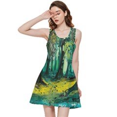 Ai Generated Trees Forest Mystical Forest Nature Art Inside Out Racerback Dress