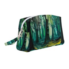 Ai Generated Trees Forest Mystical Forest Nature Art Wristlet Pouch Bag (medium) by Ndabl3x