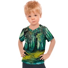 Ai Generated Trees Forest Mystical Forest Nature Art Kids  Sports Tee