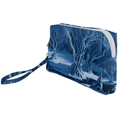 Nature Winter Cold Snow Landscape Wristlet Pouch Bag (small) by Ndabl3x