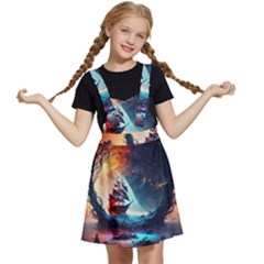 Tree Planet Moon Kids  Apron Dress by Ndabl3x