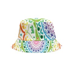 Mandala Pattern Rainbow Pride Inside Out Bucket Hat (kids) by Ndabl3x