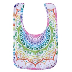 Mandala Pattern Rainbow Pride Baby Bib by Ndabl3x