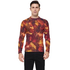 Leaves Fall Autumn Season Orange Men s Long Sleeve Rash Guard by Ndabl3x