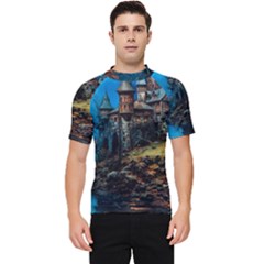 Castle Fantasy Men s Short Sleeve Rash Guard by Ndabl3x