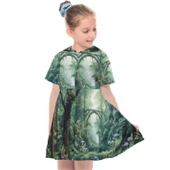 River Forest Wood Nature Kids  Sailor Dress by Ndabl3x