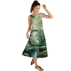 River Forest Wood Nature Summer Maxi Dress by Ndabl3x