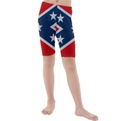 Rebel flag  Kids  Mid Length Swim Shorts