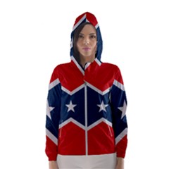 Rebel flag  Women s Hooded Windbreaker