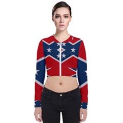 Rebel flag  Long Sleeve Zip Up Bomber Jacket