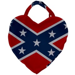 Rebel flag  Giant Heart Shaped Tote