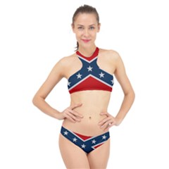 Rebel flag  High Neck Bikini Set