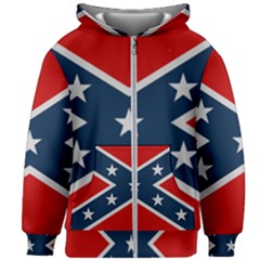 Rebel flag  Kids  Zipper Hoodie Without Drawstring