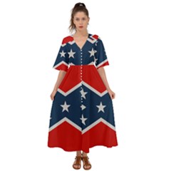 Rebel flag  Kimono Sleeve Boho Dress