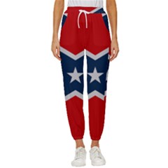 Rebel flag  Women s Cropped Drawstring Pants