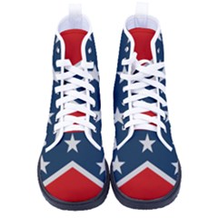 Rebel flag  Women s High-Top Canvas Sneakers