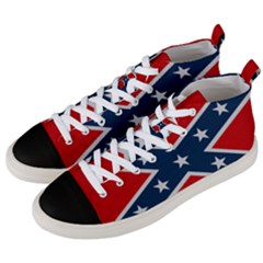 Rebel Flag  Men s Mid-top Canvas Sneakers by Jen1cherryboot88