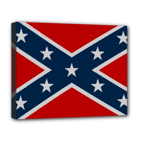 Rebel Flag  Deluxe Canvas 20  X 16  (stretched) by Jen1cherryboot88