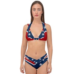 Rebel Flag  Double Strap Halter Bikini Set by Jen1cherryboot88