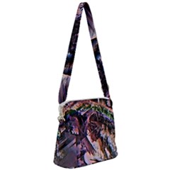 Prismatic Pride Zipper Messenger Bag by MRNStudios